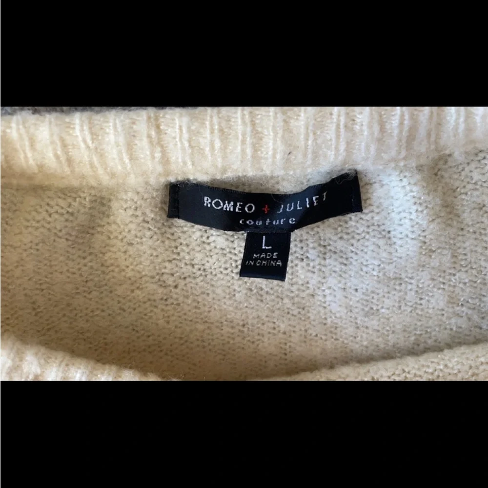 Cream Ruffle Sweater - Picture 3 of 6